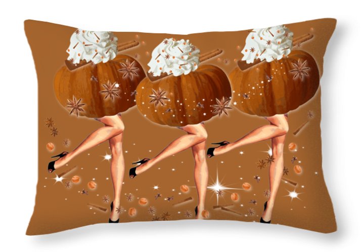 The Pumpkin Spice Girls - Throw Pillow