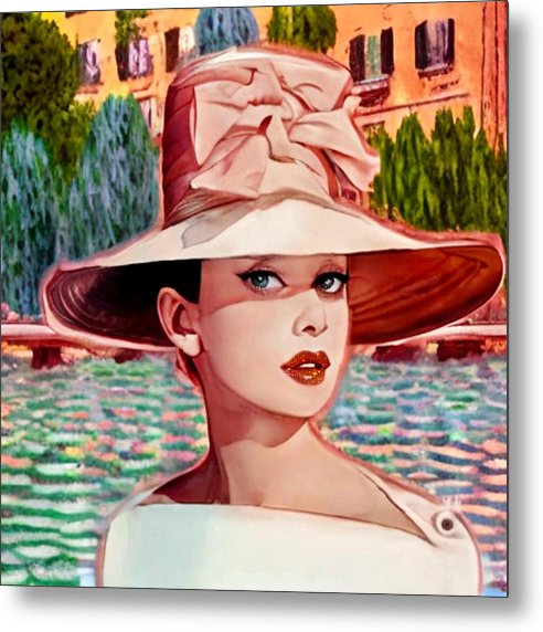 Audrey In Paris - Metal Print