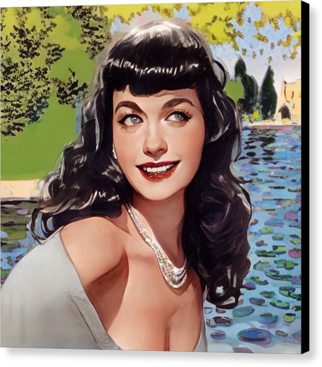 Bettie In Paris - Canvas Print