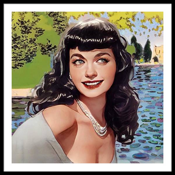 Bettie In Paris - Framed Print