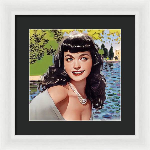 Bettie In Paris - Framed Print