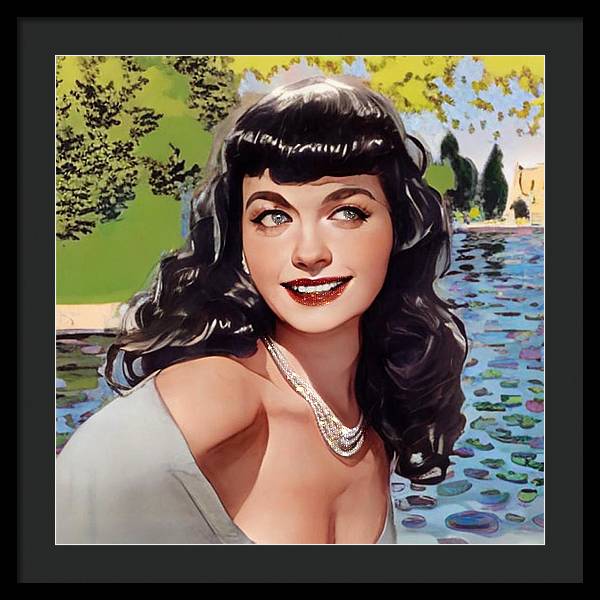 Bettie In Paris - Framed Print