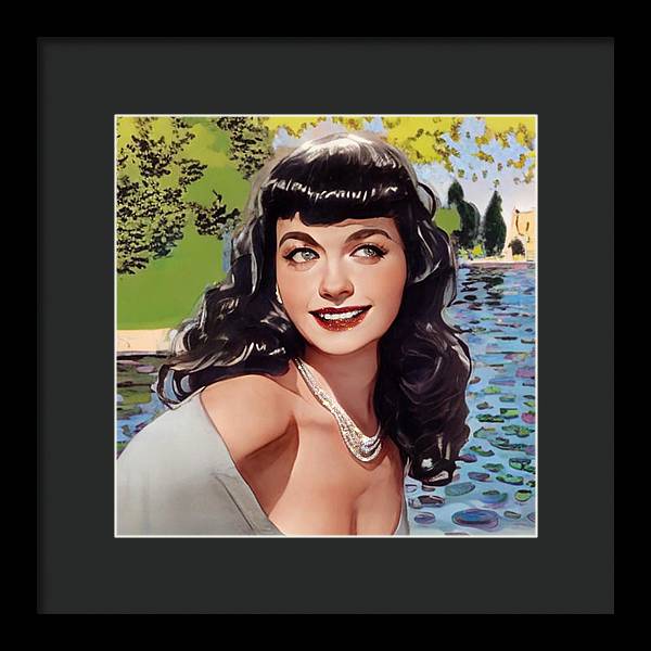 Bettie In Paris - Framed Print