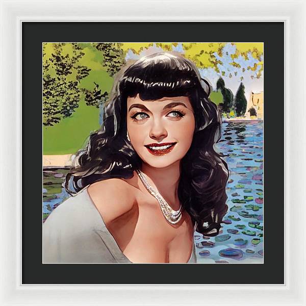 Bettie In Paris - Framed Print
