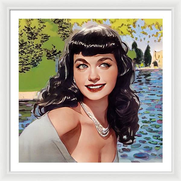 Bettie In Paris - Framed Print