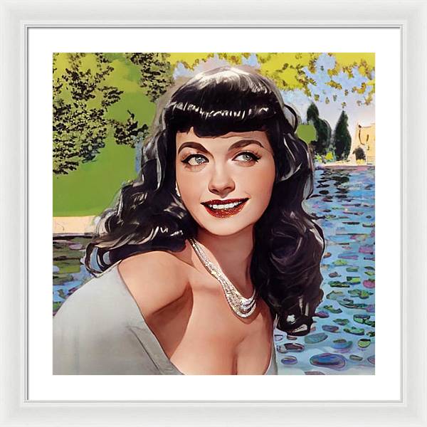Bettie In Paris - Framed Print
