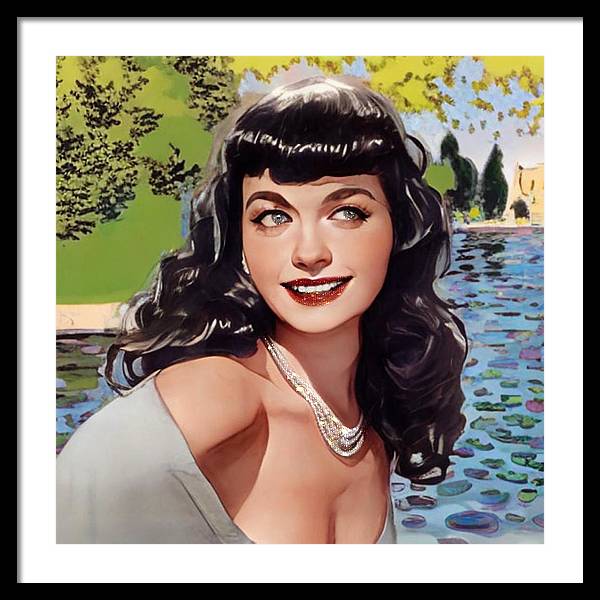 Bettie In Paris - Framed Print