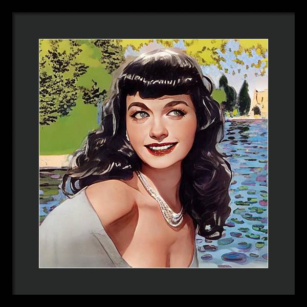 Bettie In Paris - Framed Print
