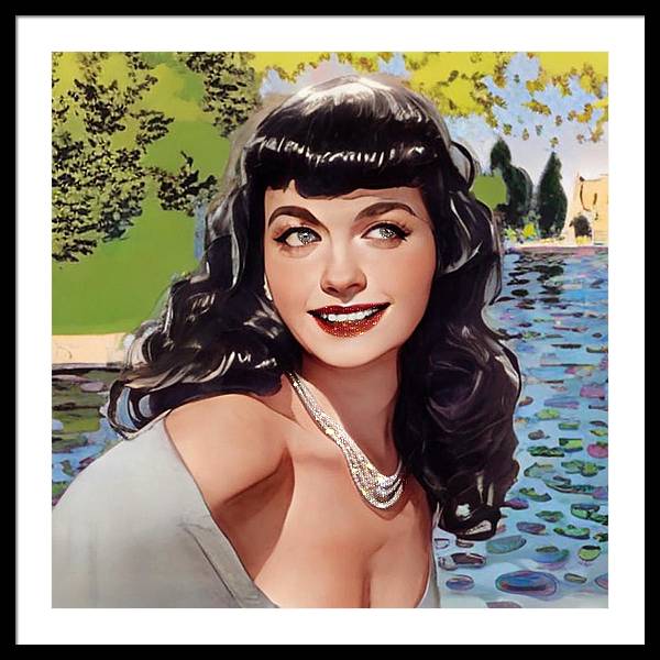 Bettie In Paris - Framed Print