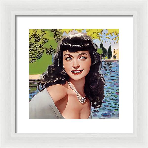 Bettie In Paris - Framed Print