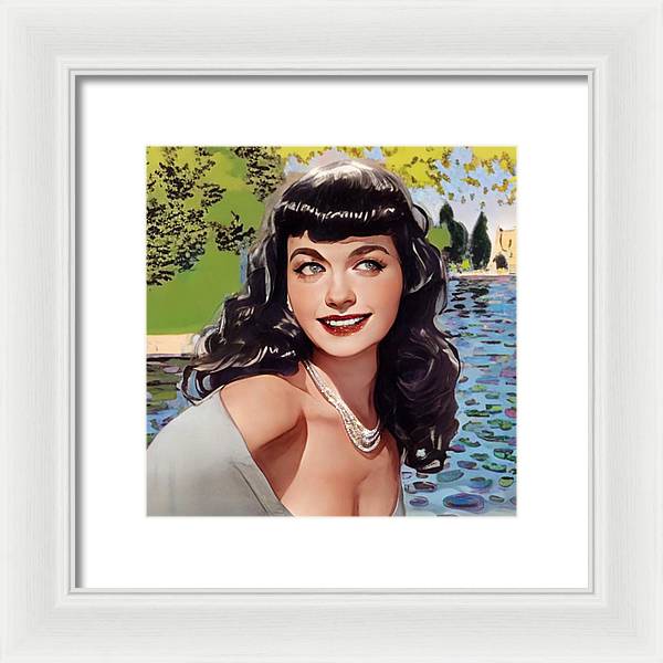 Bettie In Paris - Framed Print
