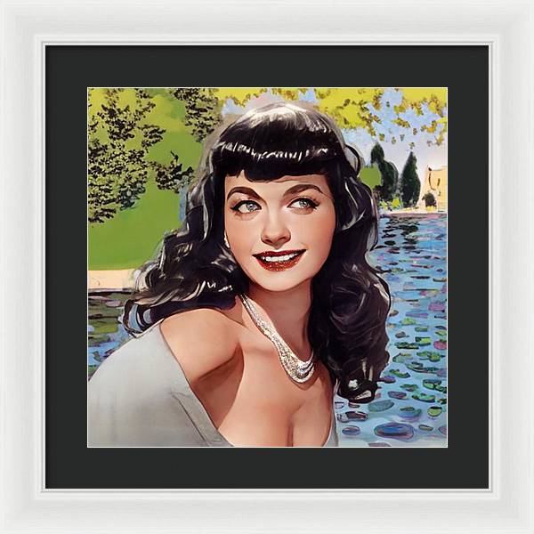 Bettie In Paris - Framed Print