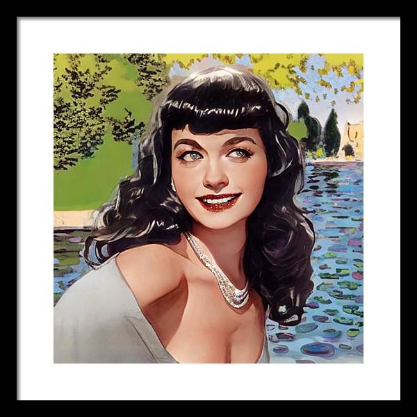 Bettie In Paris - Framed Print