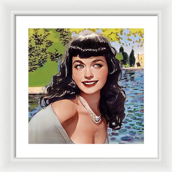 Bettie In Paris - Framed Print