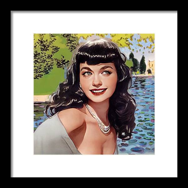 Bettie In Paris - Framed Print