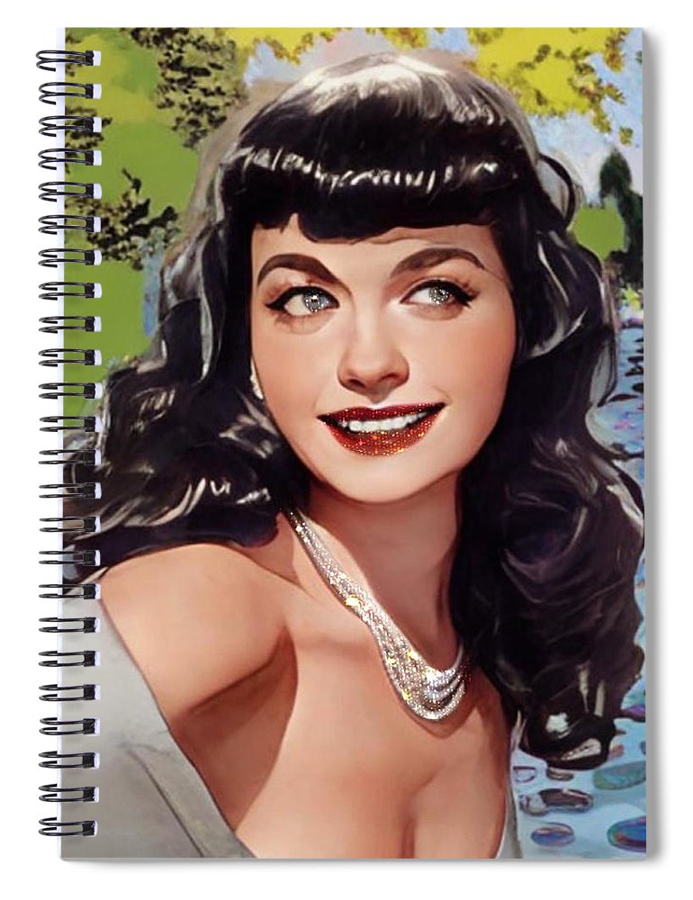 Bettie In Paris - Spiral Notebook