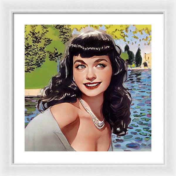 Bettie In Paris - Framed Print