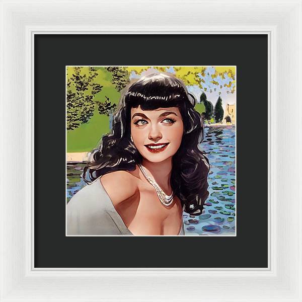 Bettie In Paris - Framed Print