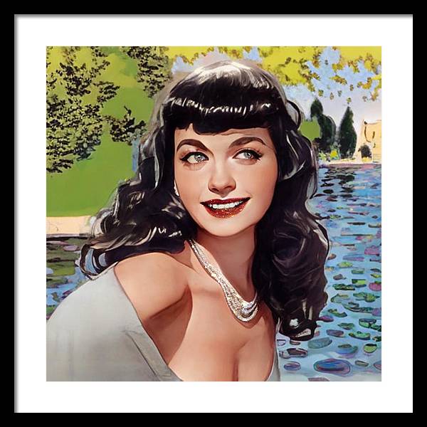 Bettie In Paris - Framed Print