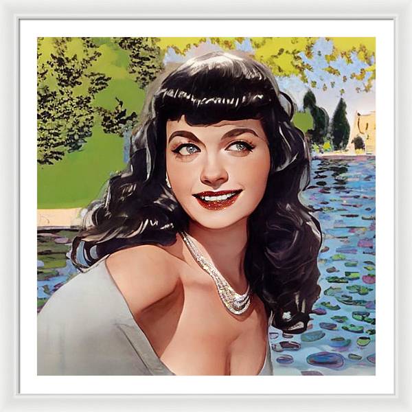 Bettie In Paris - Framed Print