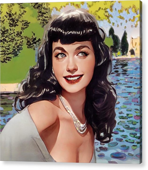 Bettie In Paris - Acrylic Print