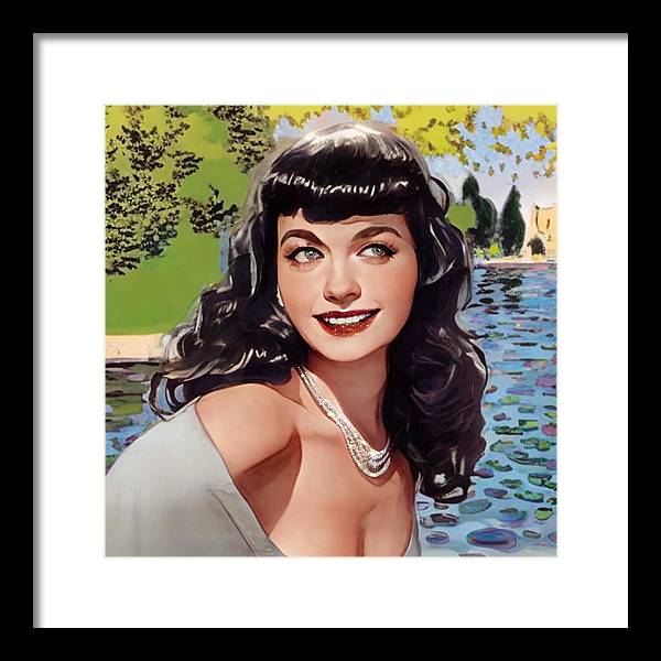 Bettie In Paris - Framed Print