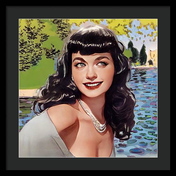 Bettie In Paris - Framed Print