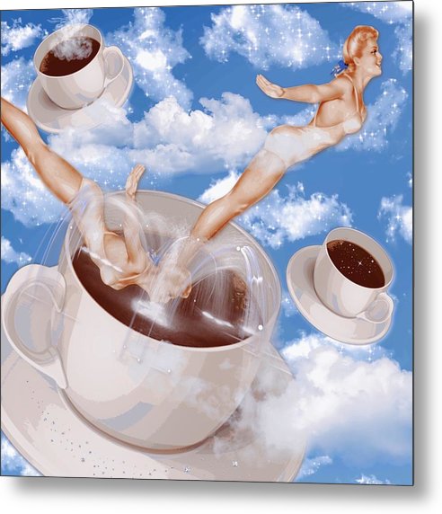 But, First Coffee - Metal Print