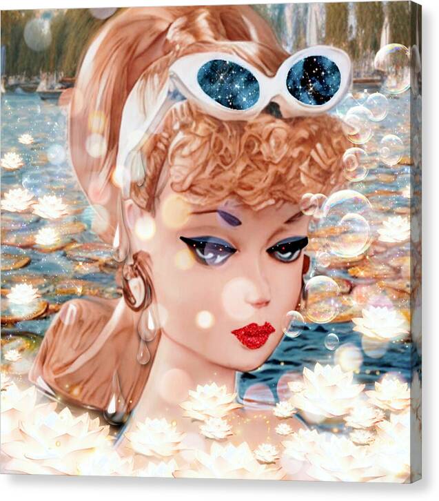 Coming-Up-For-Air Barbie - Canvas Print