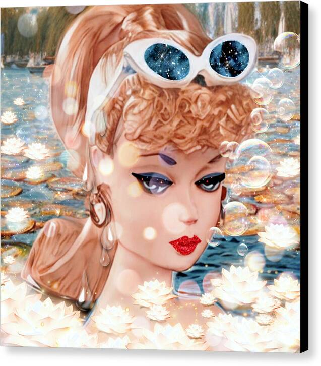 Coming-Up-For-Air Barbie - Canvas Print
