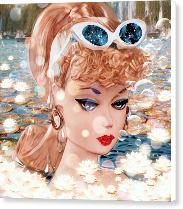 Coming-Up-For-Air Barbie - Canvas Print
