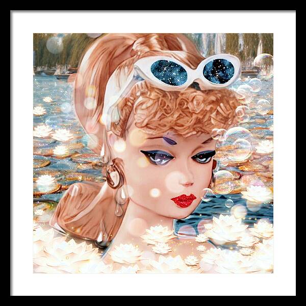 Coming-Up-For-Air Barbie - Framed Print