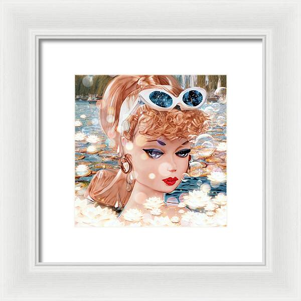 Coming-Up-For-Air Barbie - Framed Print