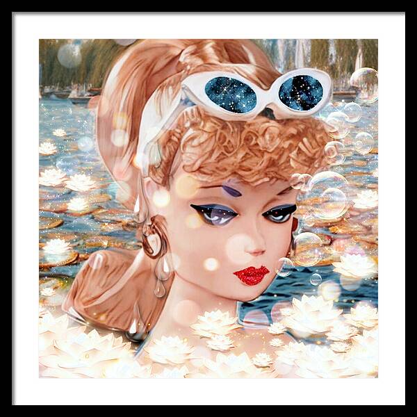 Coming-Up-For-Air Barbie - Framed Print