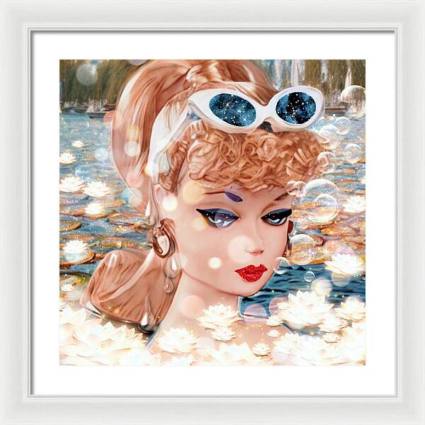 Coming-Up-For-Air Barbie - Framed Print