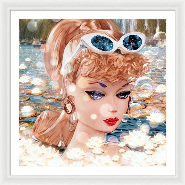 Coming-Up-For-Air Barbie - Framed Print