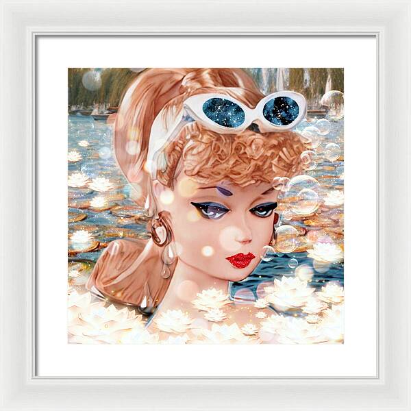 Coming-Up-For-Air Barbie - Framed Print