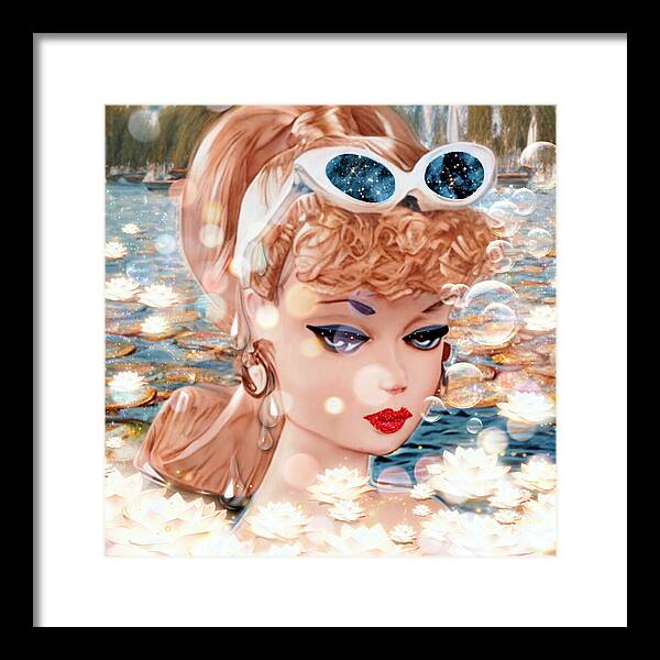 Coming-Up-For-Air Barbie - Framed Print