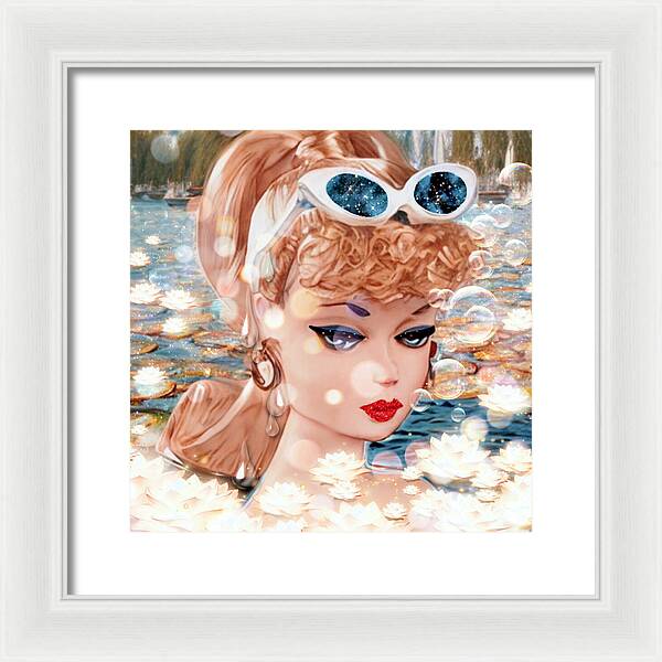 Coming-Up-For-Air Barbie - Framed Print