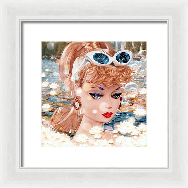 Coming-Up-For-Air Barbie - Framed Print