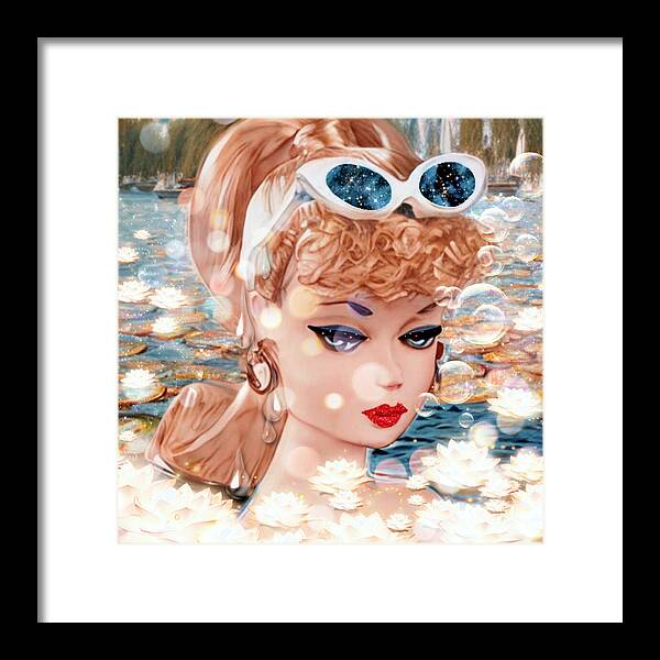 Coming-Up-For-Air Barbie - Framed Print