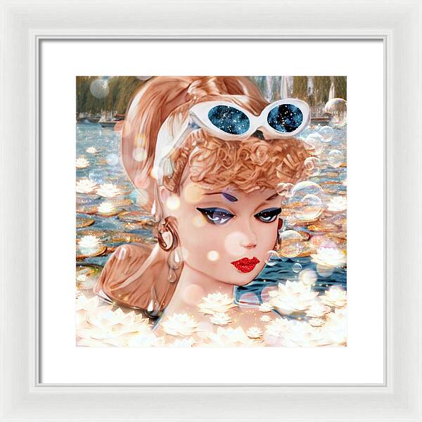 Coming-Up-For-Air Barbie - Framed Print