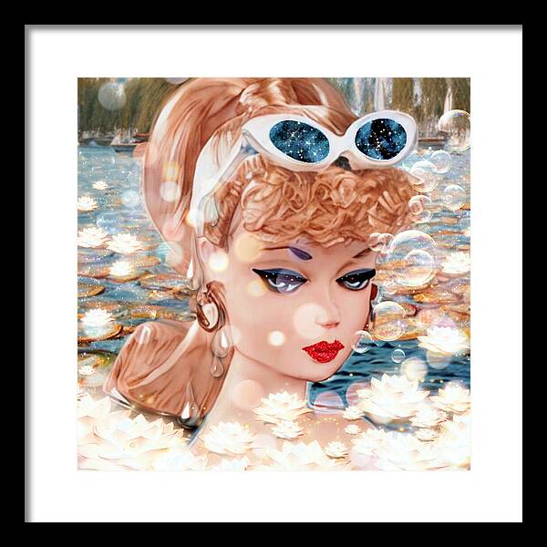 Coming-Up-For-Air Barbie - Framed Print