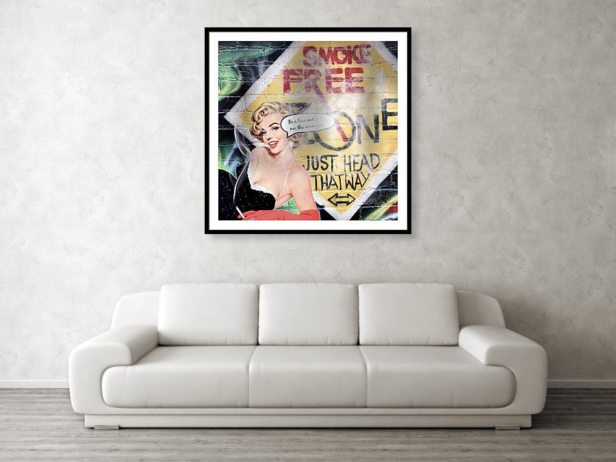 Smoking No-Smoking Zone - Framed Print