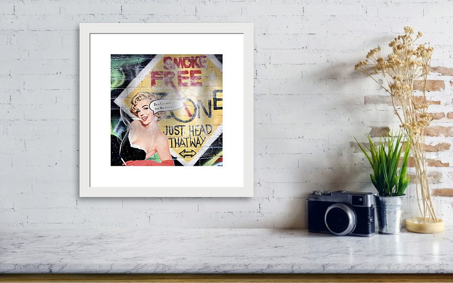 Smoking No-Smoking Zone - Framed Print