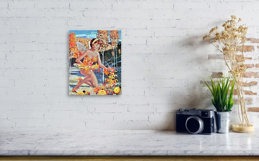 The Autumn Fairy - Metal Print