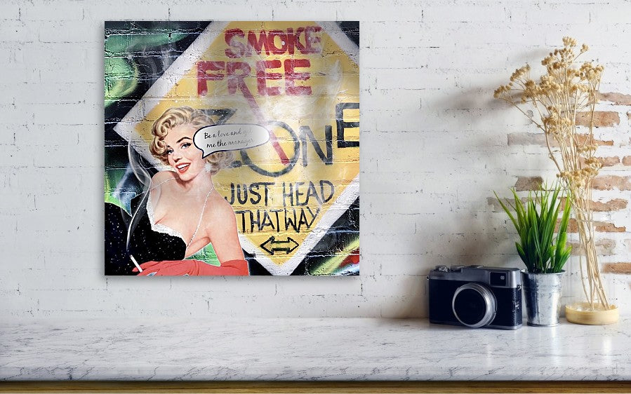 Smoking No-Smoking Zone - Canvas Print