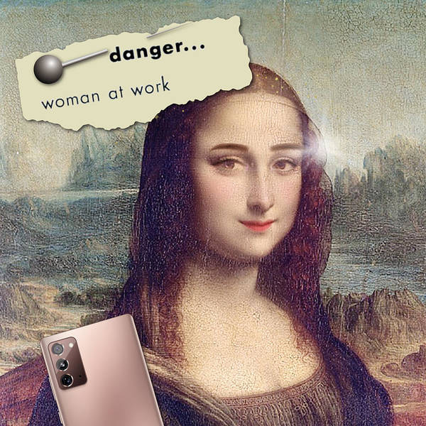 Danger...Woman At Work - Square Art Print