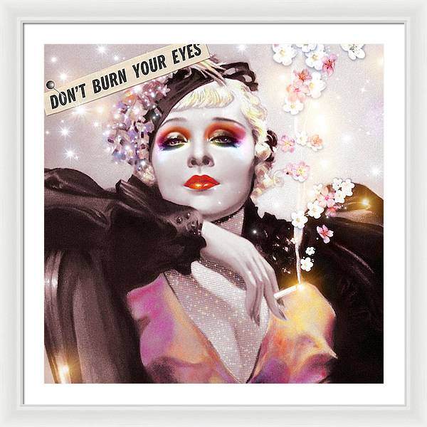 Don't Burn Your Eyes - Framed Print