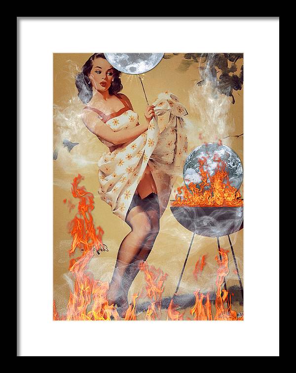 Earth On Fire - Framed Print